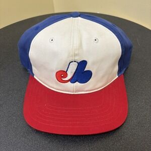 MONTREAL EXPOS MLB BASEBALL  AMERICAN NEEDLE SNAPBACK HAT ADJUSTABLE MULTICOLOR